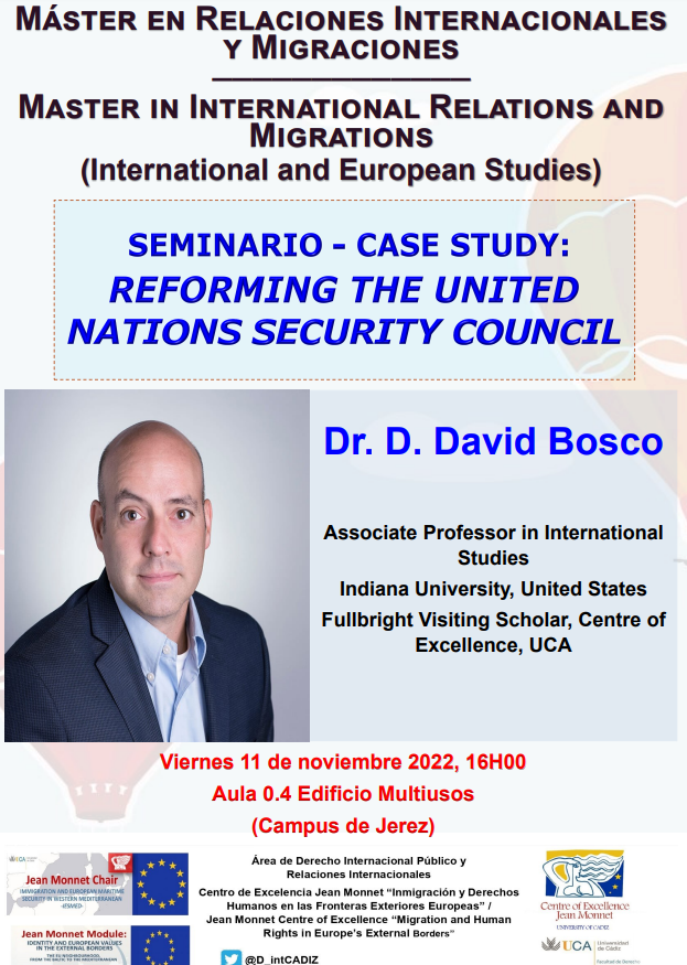 SEMINARIO – Reforming the United Nations Security Council, por el Dr. David Bosco, 11 de noviembre 2022