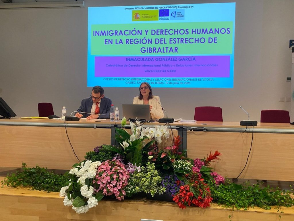 INTERVENCIÓN DE LA PROF. DRA. DÑA. INMACULADA GONZÁLEZ GARCÍA EN LOS CURSOS DE DERECHO INTERNACIO...