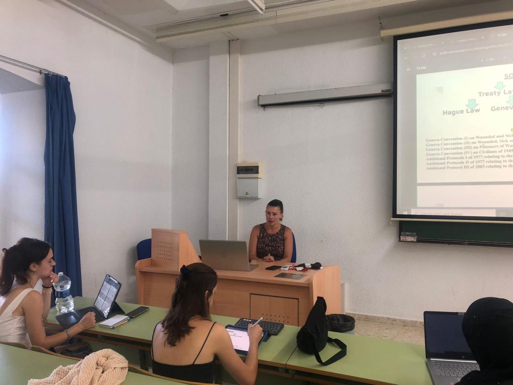 “UKRAINE AND PALESTINE IN THE CROSSHAIRS: INTERNATIONAL LAW BETWEEN WAR AND PEACE”, COURSE TAUGHT BY PROFESSOR OLENA NIHREIEVA AT THE UNIVERSITY OF CÁDIZ INTERNATIONAL SUMMER SCHOOL 2025